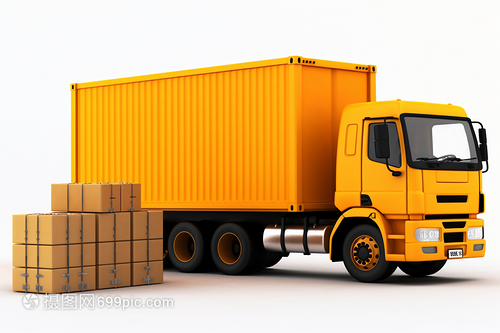 黃色的運輸車 現(xiàn)代物流的流動風(fēng)景線